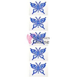 Strasuri din acril pentru make-up, par sau corp cu adeziv SGS024EE Color de 3-8mm cu Cristale Albastre